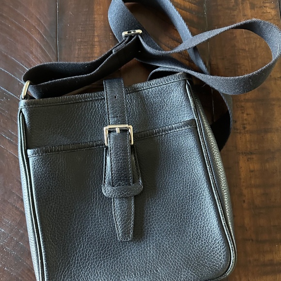 Crossbody Burberry Bag Leather with adjustable nylon strap - Picture 1 of 13